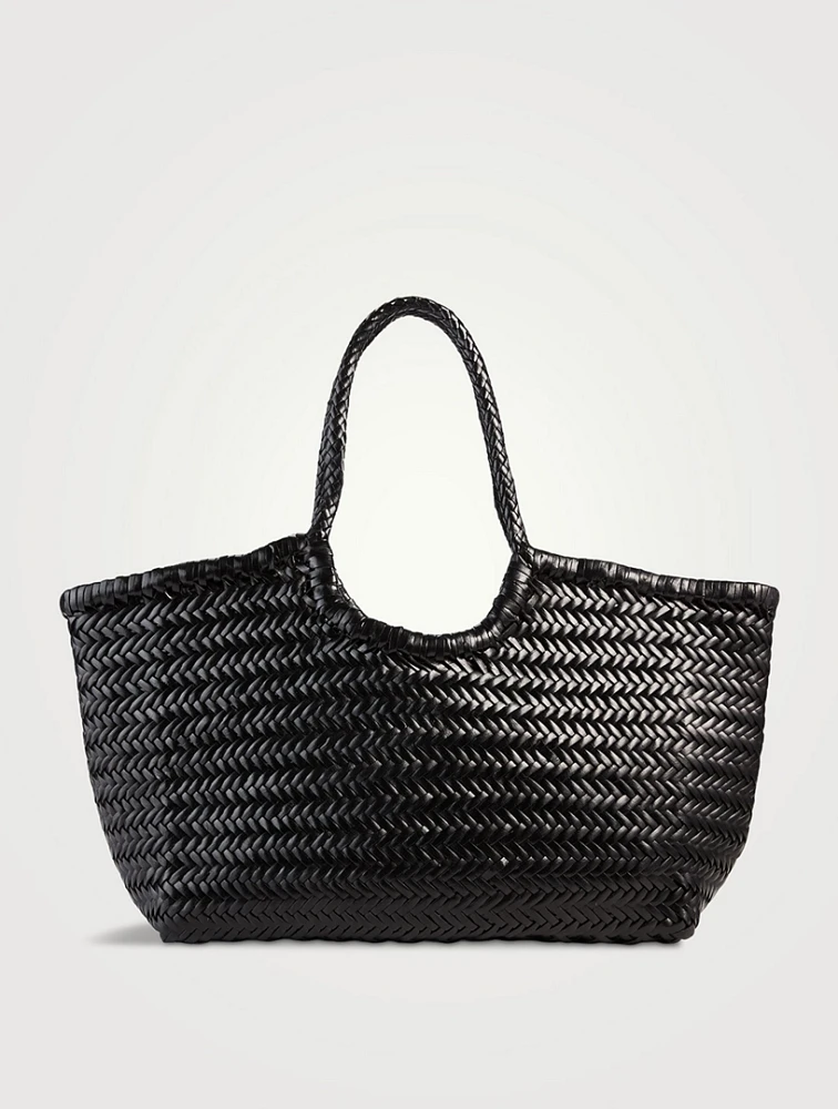 Big Nantucket Leather Basket Bag