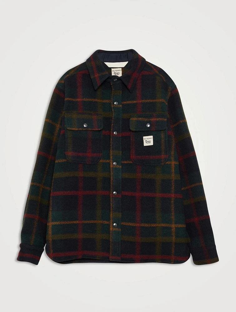 Roy Roger's x Dave's NY Oversized Shirt Check Print