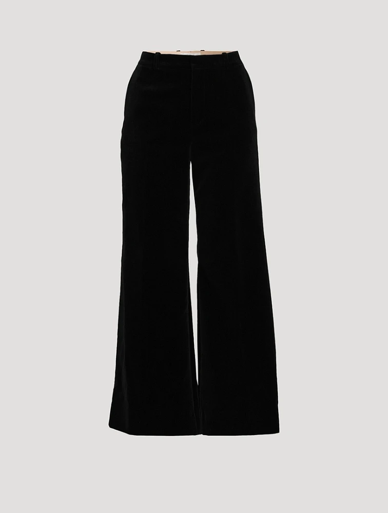 Velvet Flared Trousers