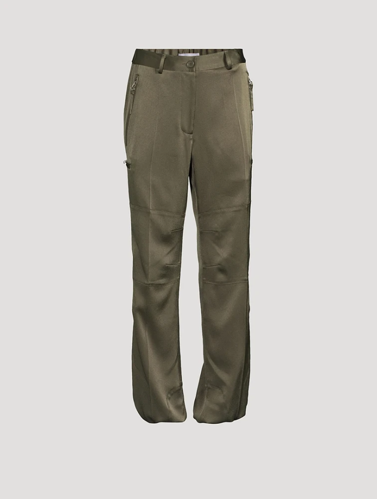 Satin Crêpe Flight Trousers