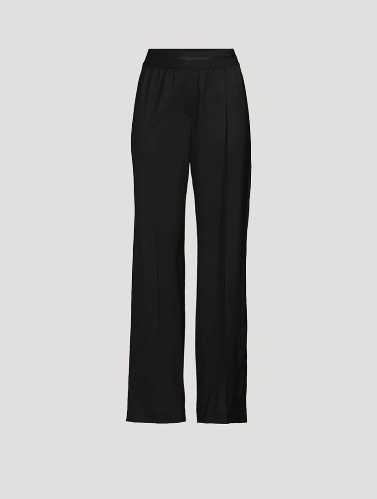 Straight-Leg Wool Trousers