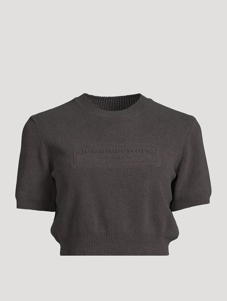 Logo-Embossed Chenille Sweater