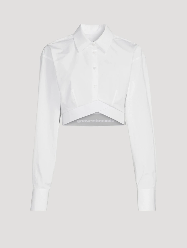 Cropped Poplin Shirt