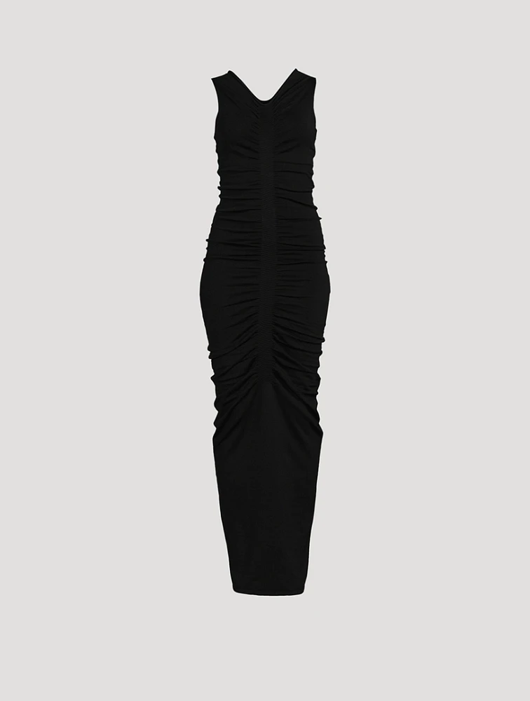 Ruched Jersey Maxi Dress