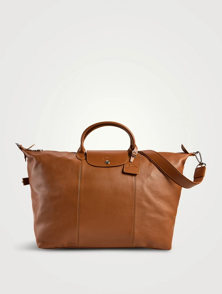 Small Le Foulonné Leather Travel Bag