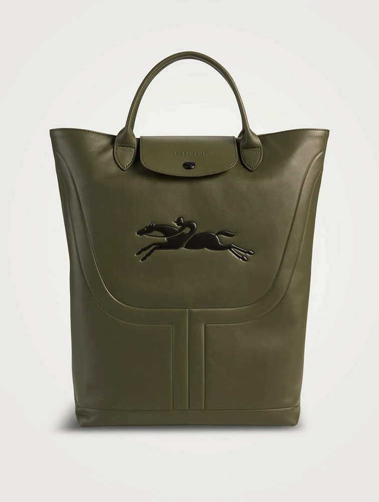 Medium Le Pliage Xtra Boots Leather Tote Bag