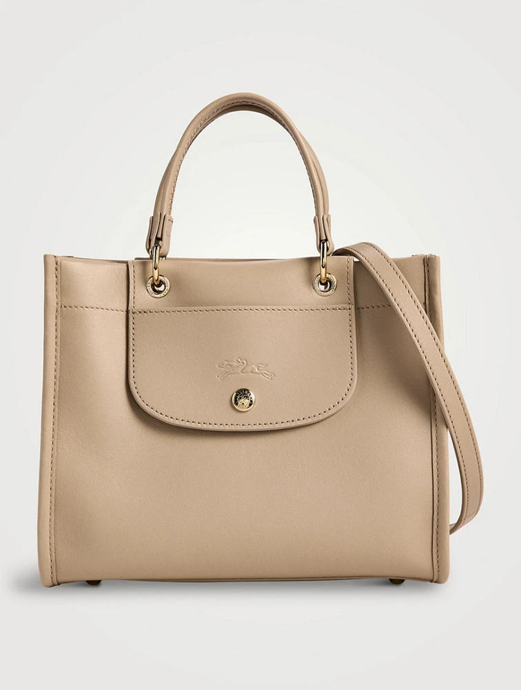 Small Cabas Longchamp Leather Tote Bag