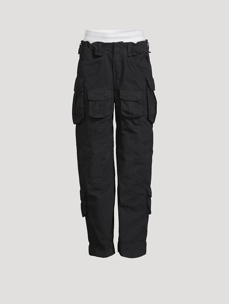 Layered Cargo Pants With Brief