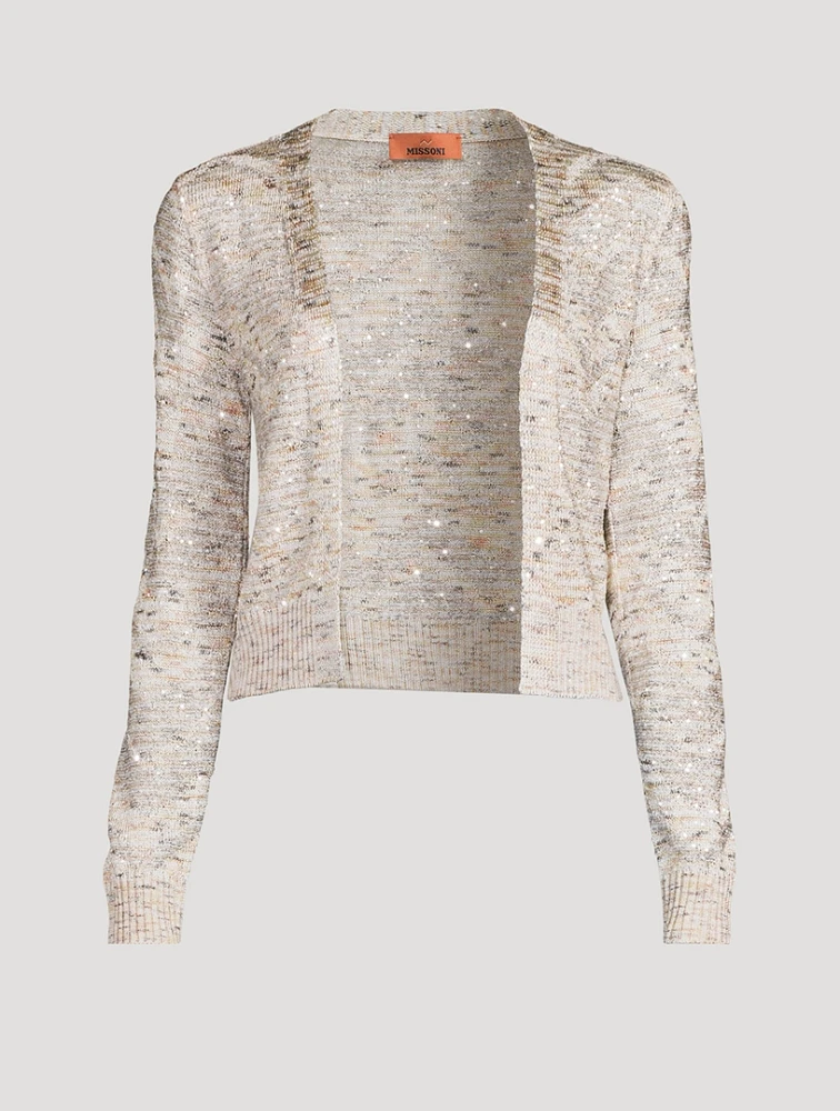 Sequin-Embellished Cardigan