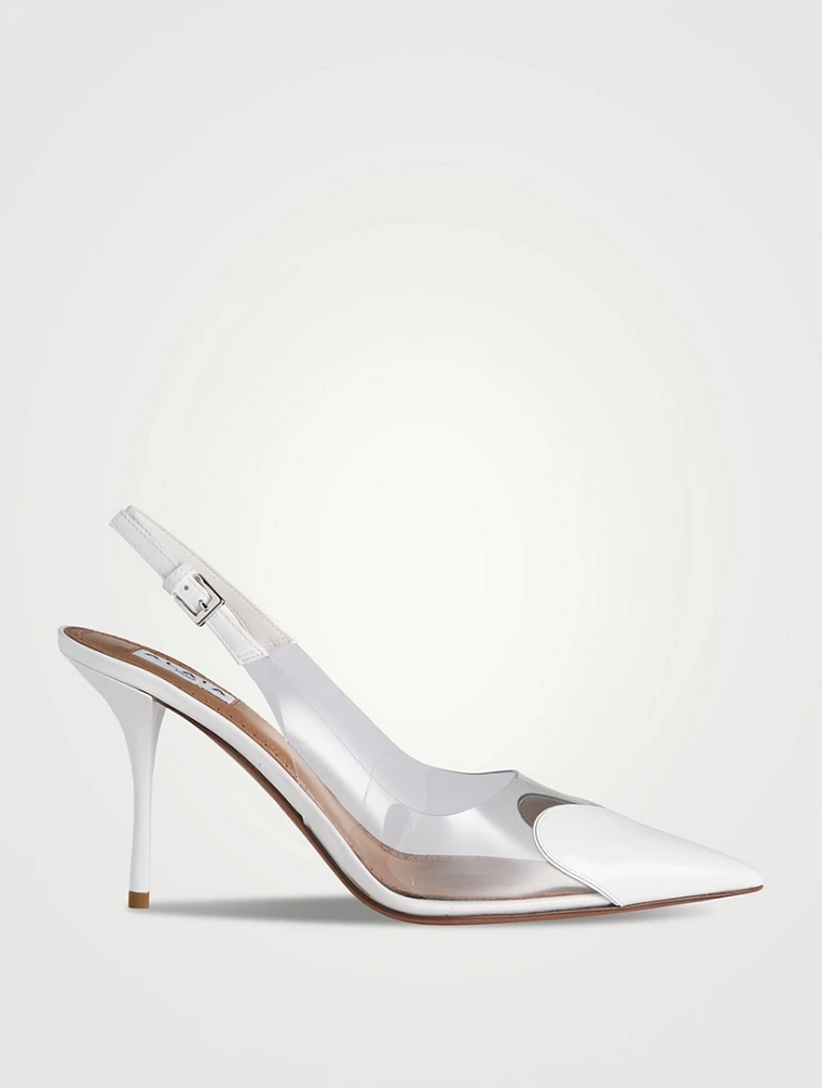 Le Cœur Patent Leather And PVC Slingback Pumps