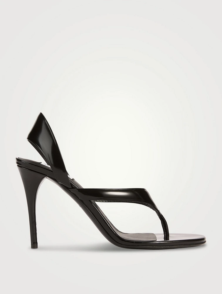 Infradito Patent Leather Slingback Sandals