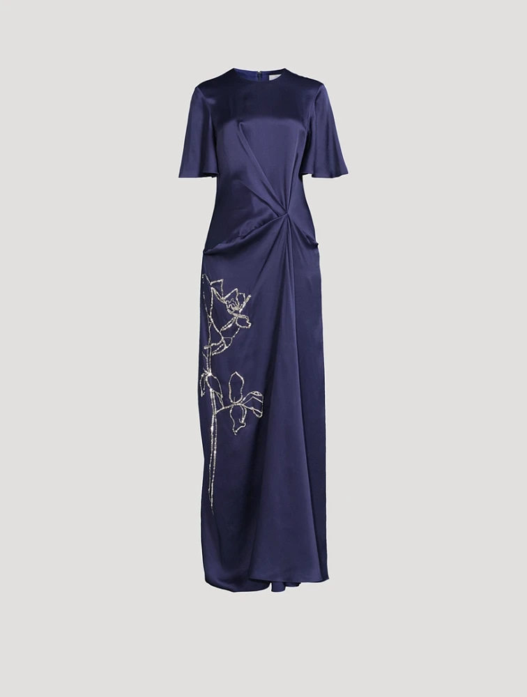 Draped Cady Gown