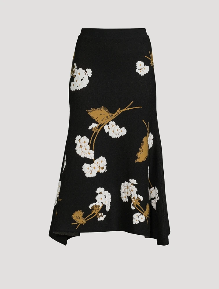 A-Line Midi Knit Skirt