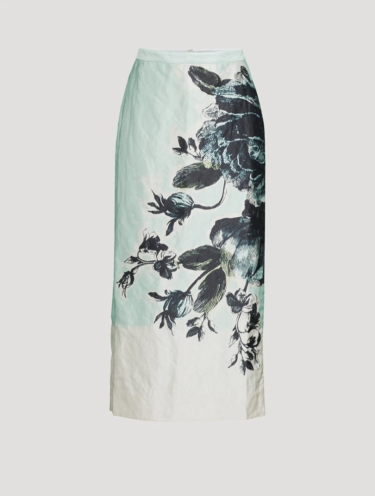 Pencil Skirt Floral Print