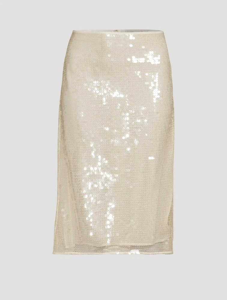 Sequin Midi Skirt