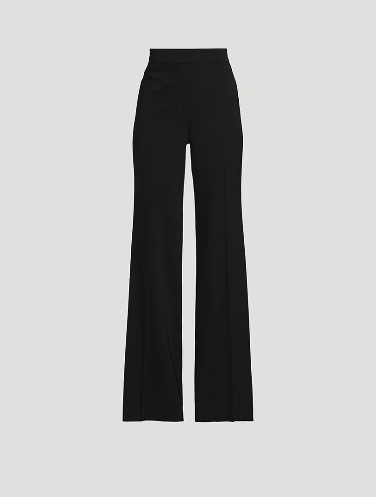 Iconic Stretch Wool Flare Trousers
