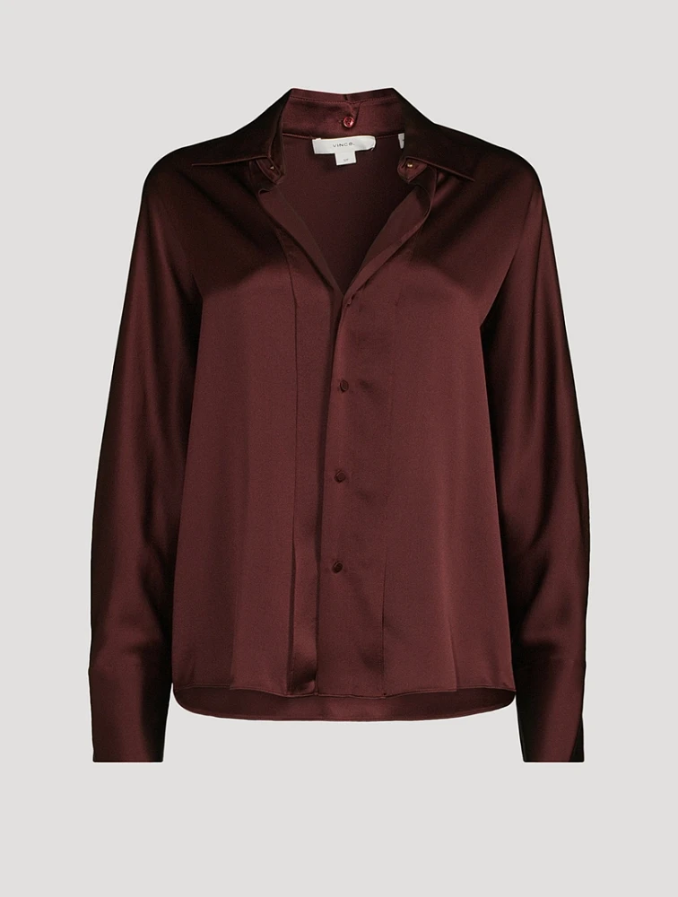 Silk Shirt With Detachable Collar