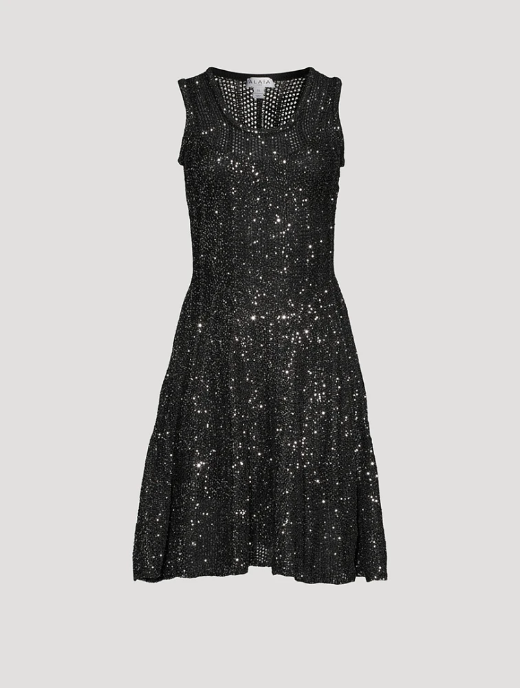 Sequin Knit Skater Dress