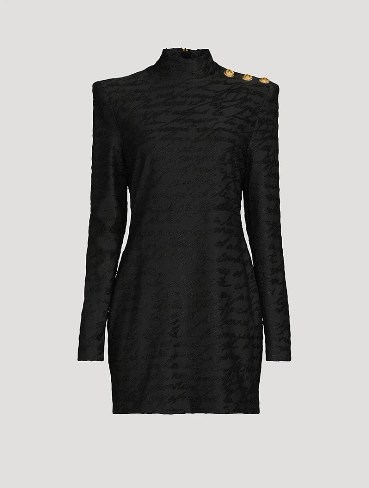 Love Letter Jacquard Knit Mini Dress