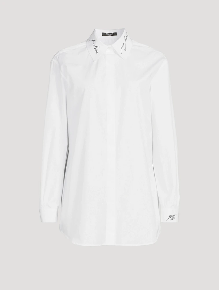 Embroidered Collar Shirt