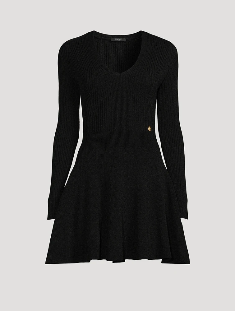 Rib-Knit Mini Dress