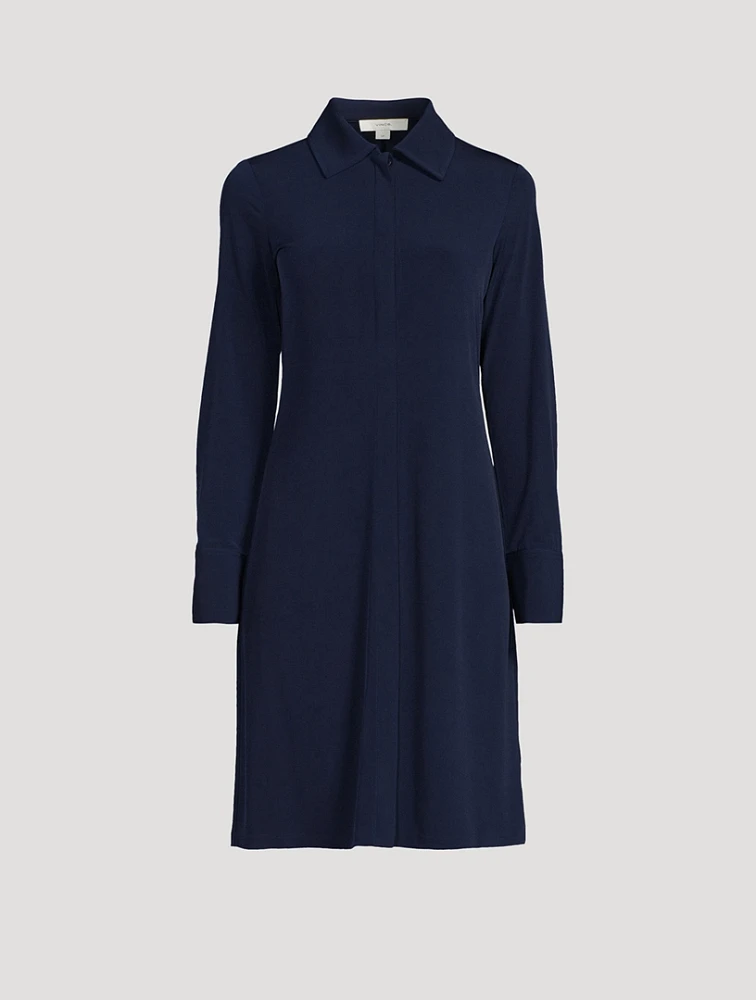 Matte Jersey Polo Dress