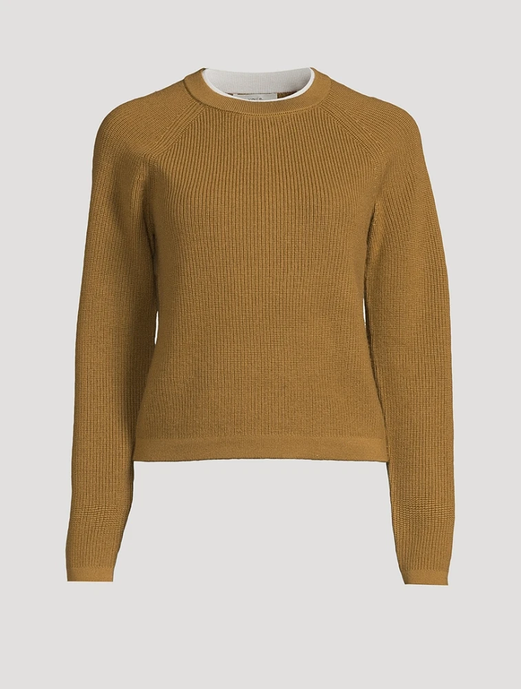 Double-Neck Ribbed Sweater