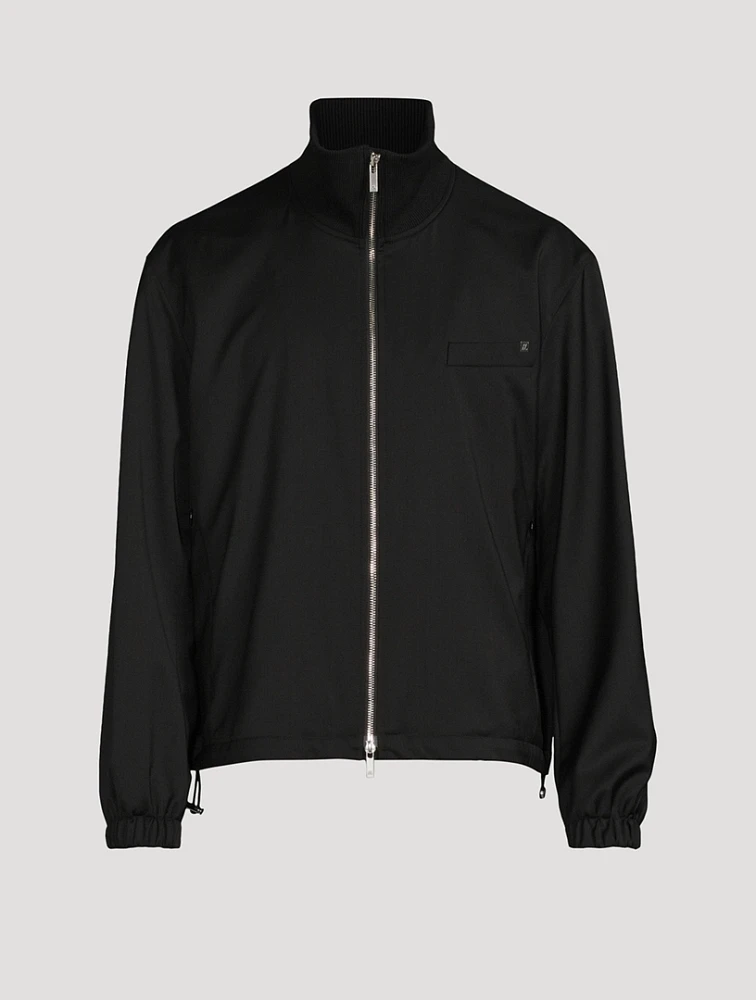 Relaxed Wool Bomber Jacket