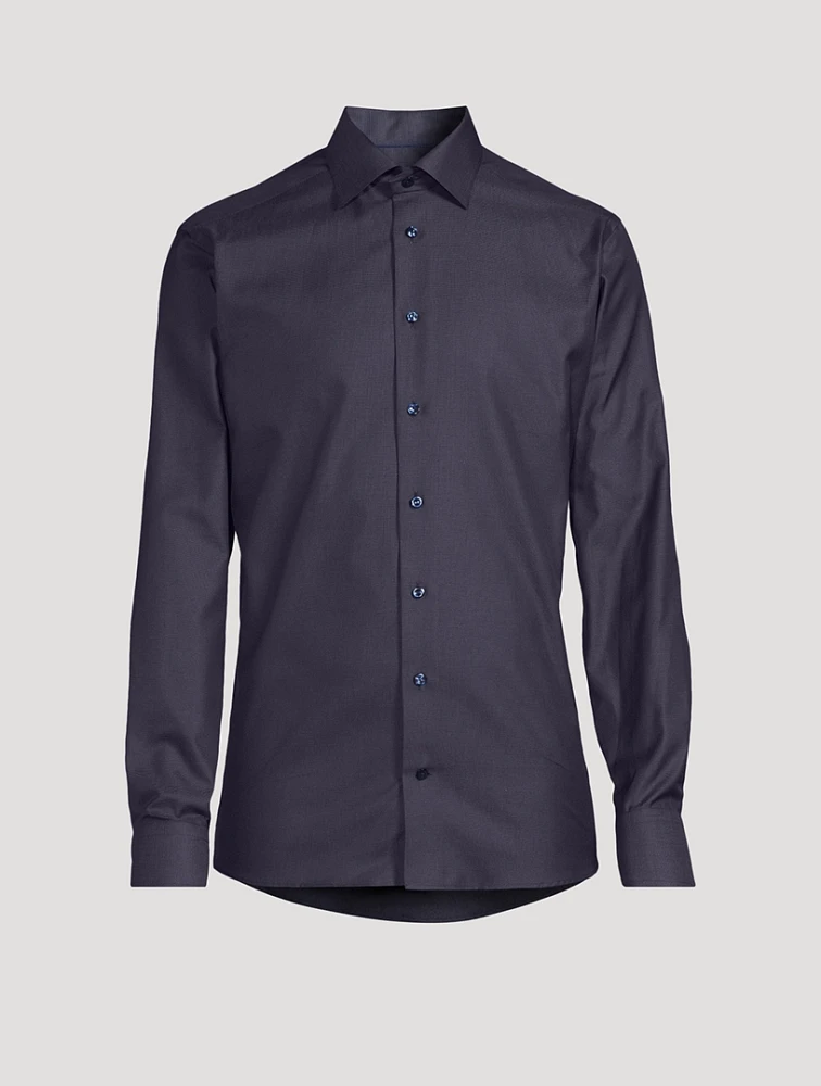 Slim-Fit Semi-Solid Dobby Shirt