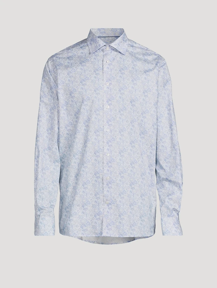 Contemporary-Fit Shirt Signature Motif Print