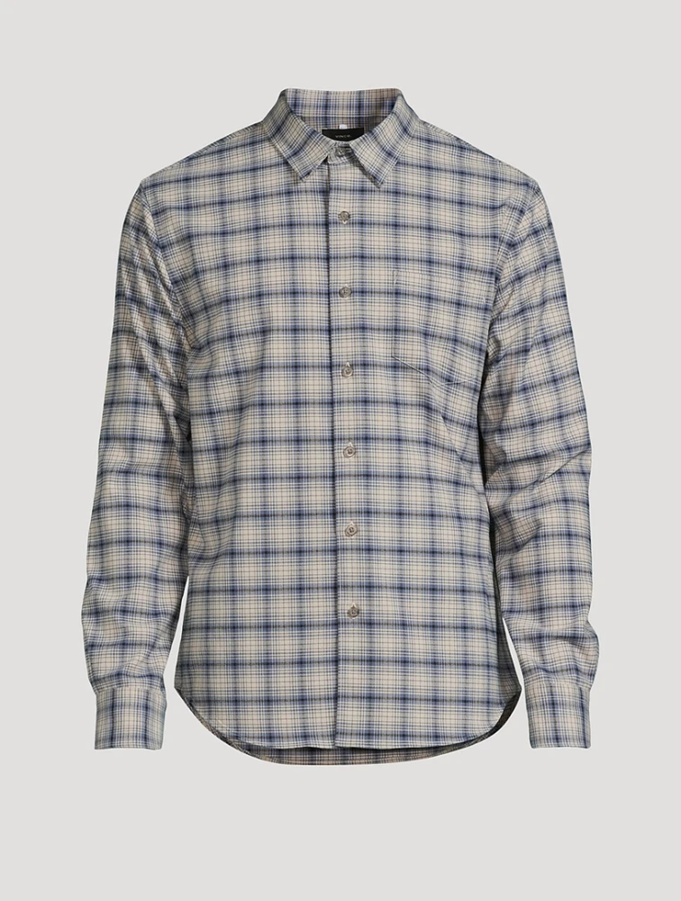 Long-Sleeve Shirt Plaid Print