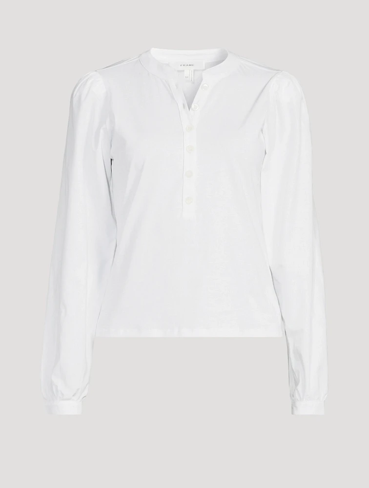 Puff-Sleeve Henley