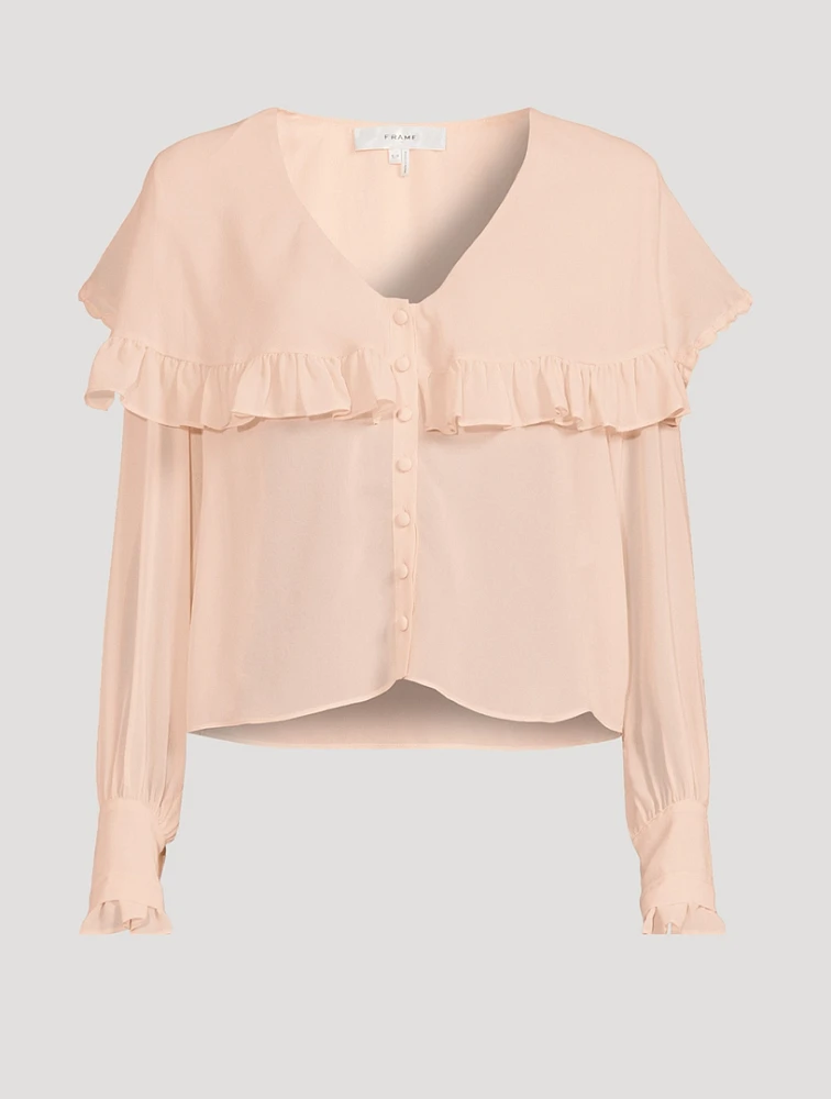Ruffled Silk Blouse