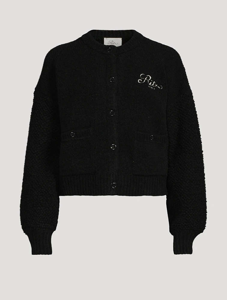 FRAME x Ritz Paris Mixed-Stitch Cardigan