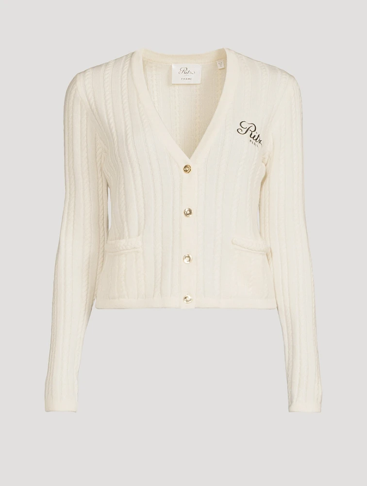 FRAME x Ritz Paris Shrunken Cashmere Cardigan