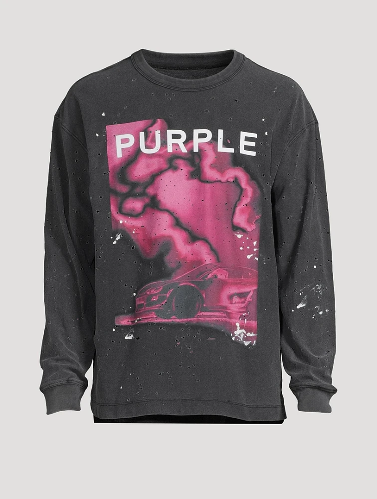 Textured Jersey Long-Sleeve T-Shirt