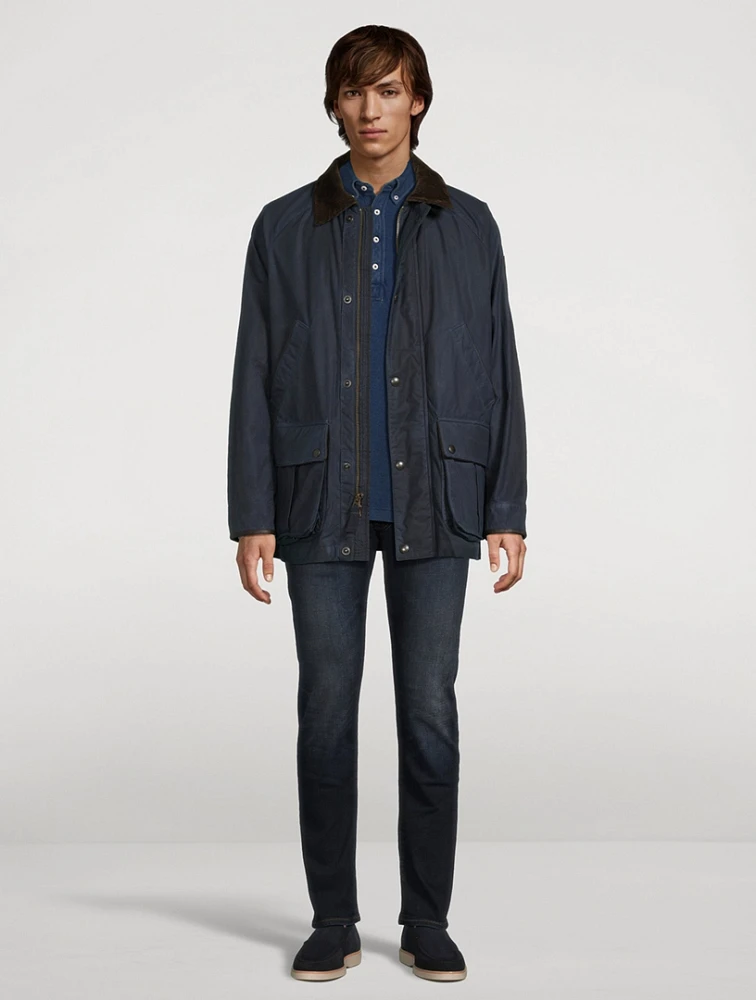 Mesh Long-Sleeve Polo Shirt