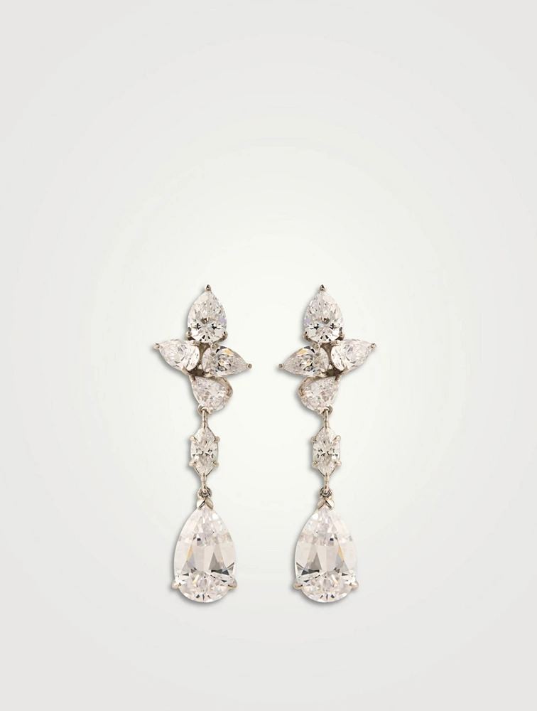 Josie Cross-Cut Pear Drop Earrings