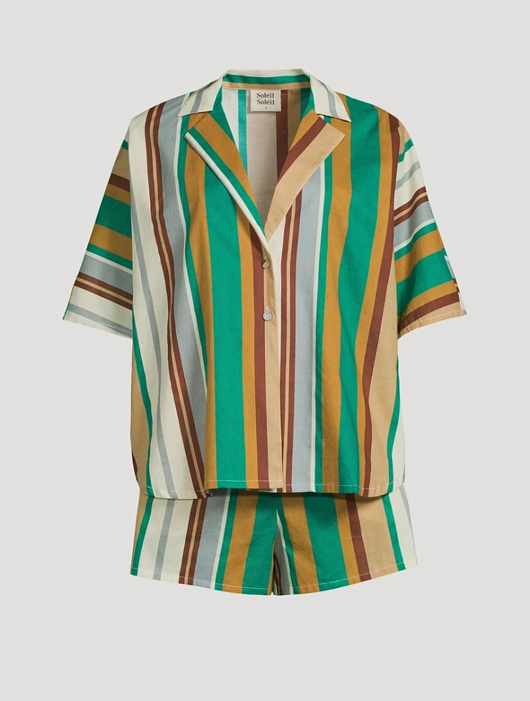 Overswim Printed Shirt And Shorts Set
