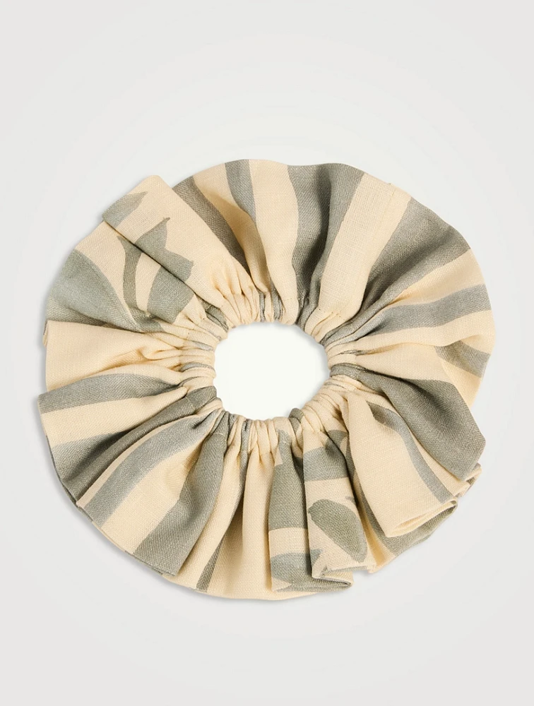 Printed Ruffle Scrunchie