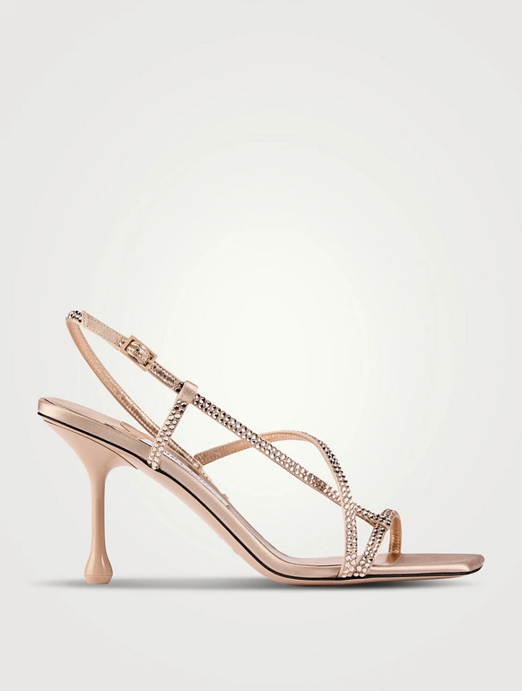 Etana Crystal-Embellished Slingback Sandals