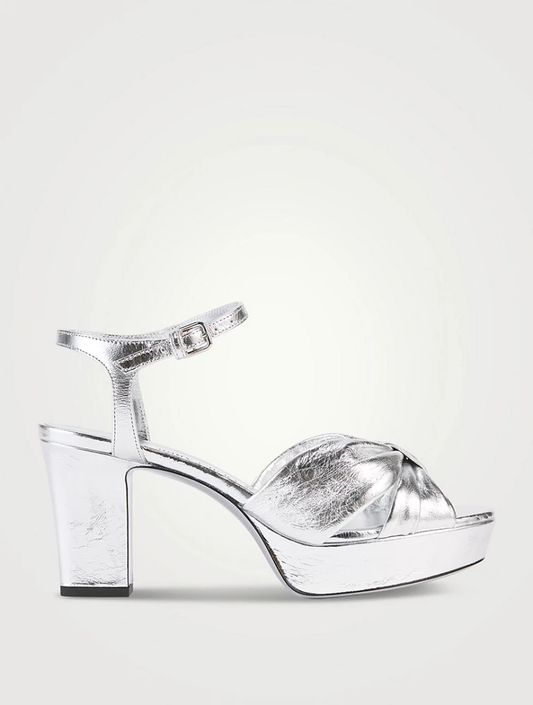 Heloise Metallic Leather Platform Sandals