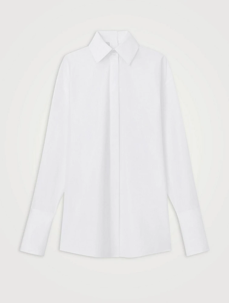 Portrait Oversized Poplin Shirt