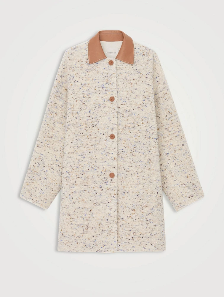 Knotted Bouclé Car Coat