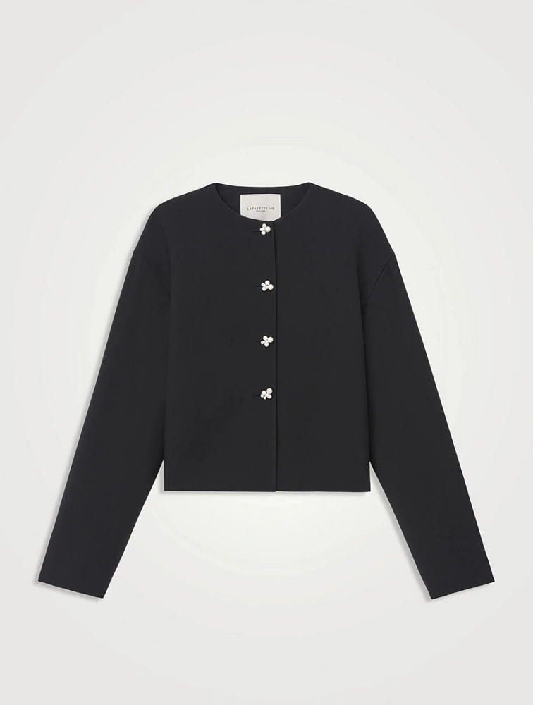 Wool Silk Crêpe Jacket