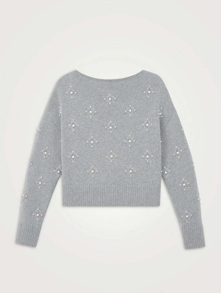 Beaded Wool Cashmere Sweater