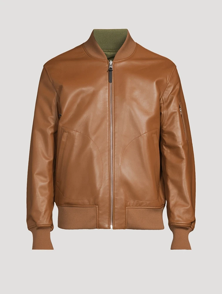 Easton-SA 2-in-1 Reversible Leather Bomber Jacket