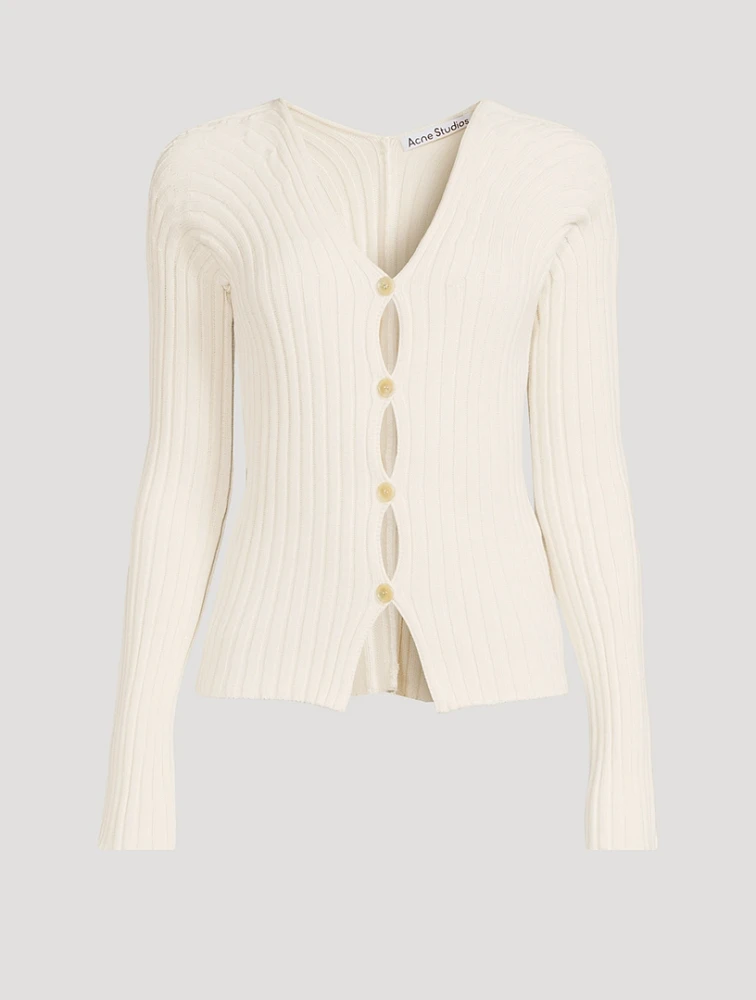 Rib-Knit Cardigan