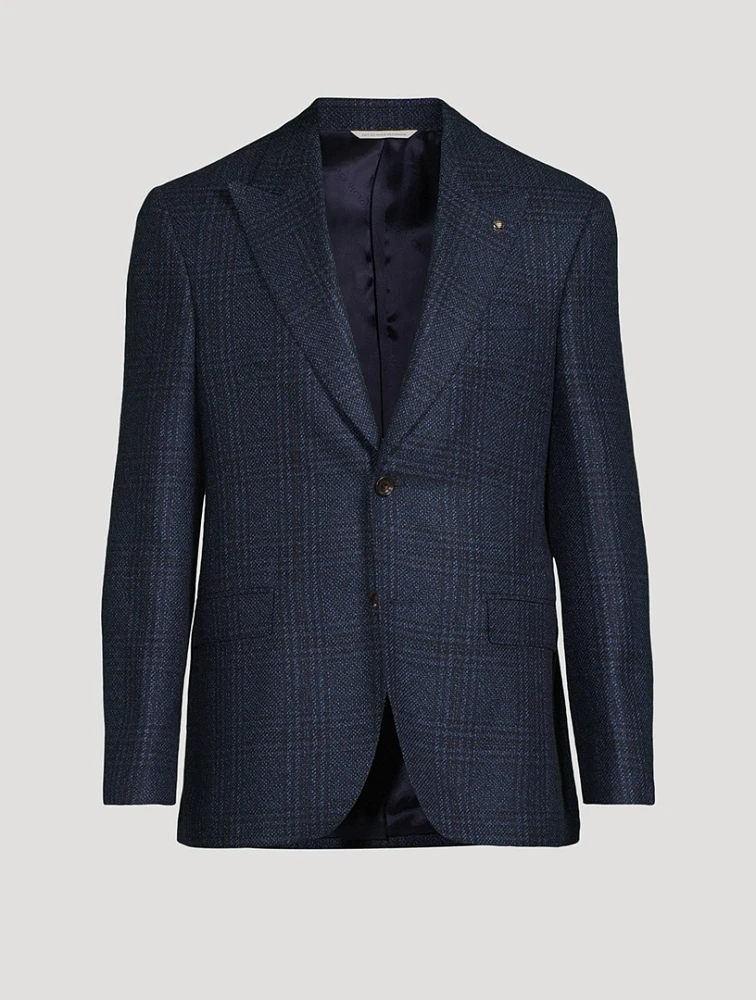 Morgan Plaid Cashmere And Silk Jacket