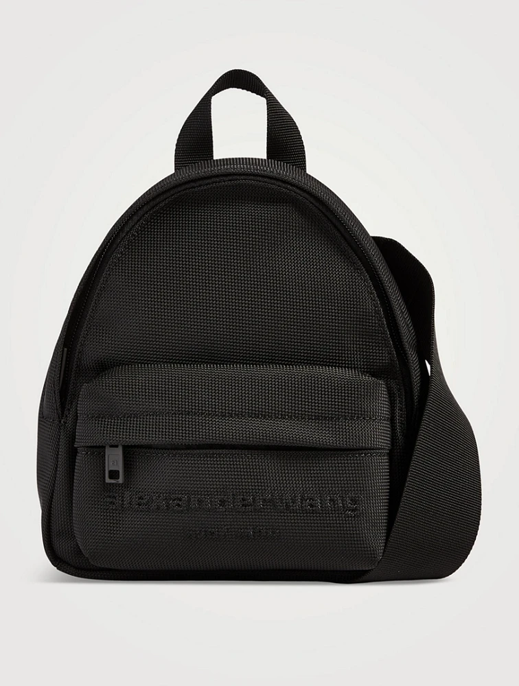 Mini Punch Canvas Crossbody Backpack